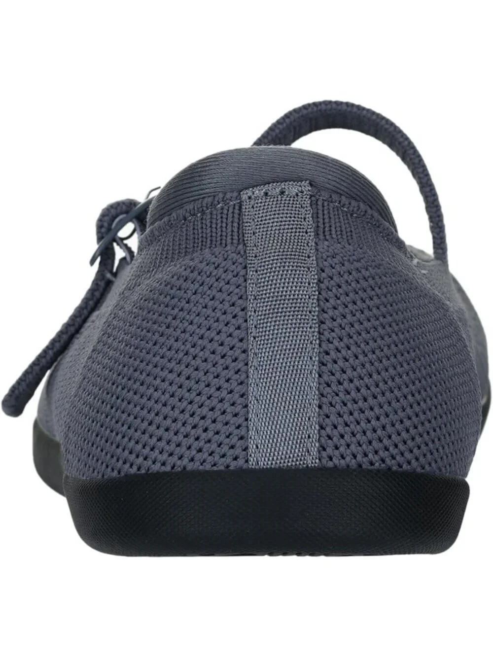 Women's Grey Barefoot Mary Jane Flats Knit Adjustable Straps Shoes